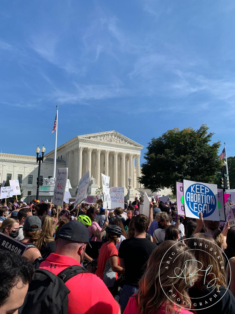 Crowd Outside Supreme Court