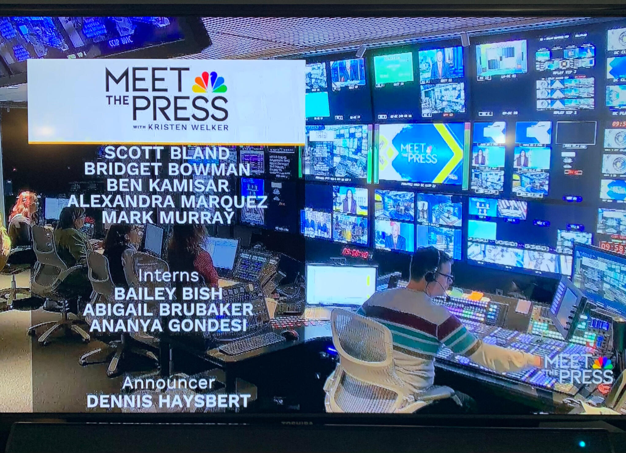 Name In the Credits for Meet The Press