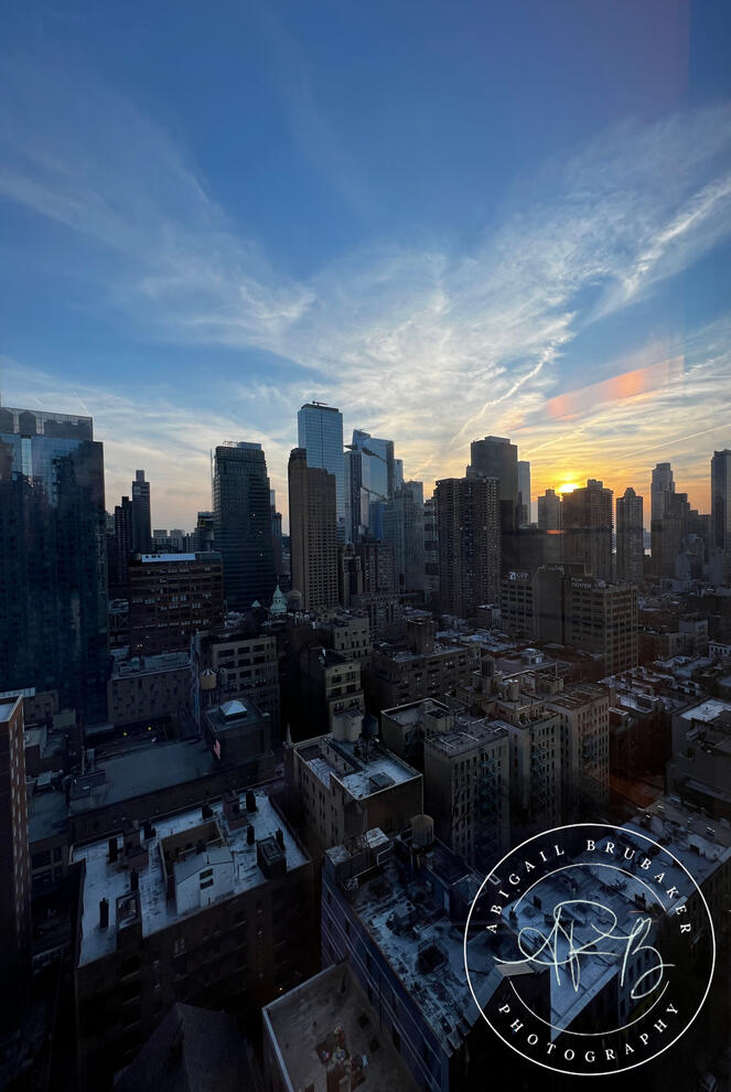 Sun Peaking Through Skyscrapers