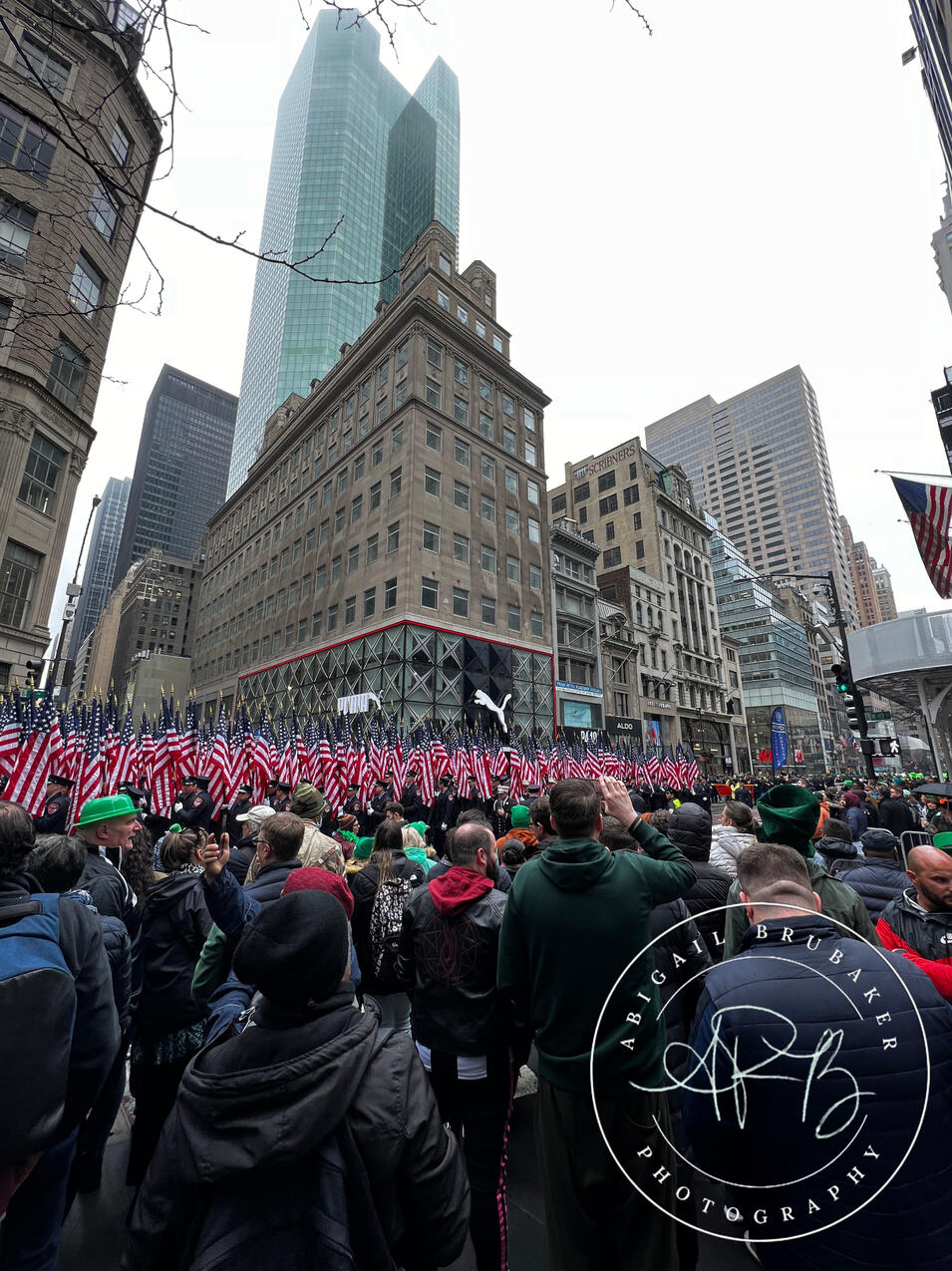 American Flags Marching